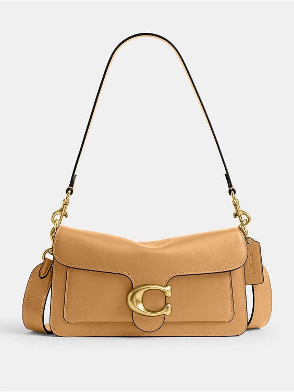 Coach Caramel Tan Shoulder Bag with Gold Hardware